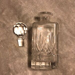 Crystal Decanter with a Diamond Cut Lid